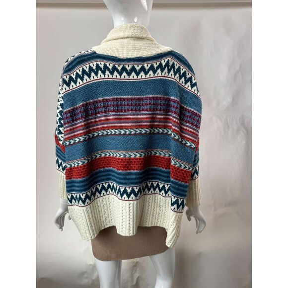 Jon & Anna M Knit Sweater Cardigan Multicolor Acrylic Blend Shawl Collar - Picture 7 of 16
